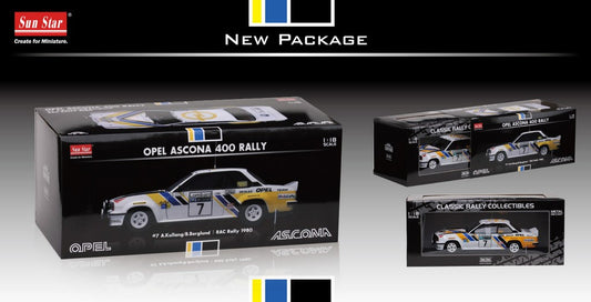 Sun Star 1:18 scale item 5352 Classic Rally Collectibles Opel Ascona 400 Rally RAC Lombardy 1980