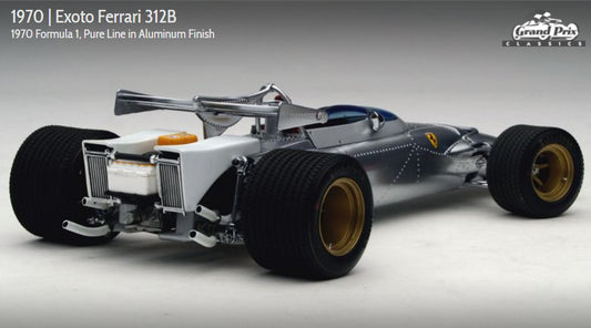 Exoto 1:18 scale item GPC97068 Grand Prix Classics Collection Ferrari 312B Pure Line Aluminum Finish