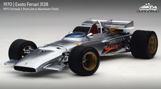 Exoto 1:18 scale item GPC97068 Grand Prix Classics Collection Ferrari 312B Pure Line Aluminum Finish