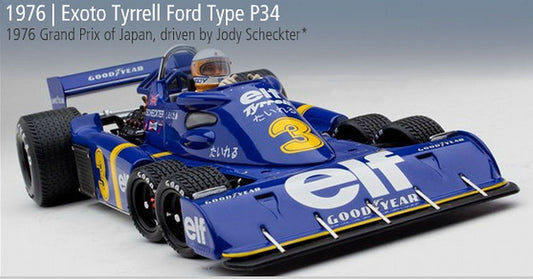 Exoto 1:18 scale item GPC97044 Grand Prix Classics Collection Tyrrell Type P34 - Jody Scheckter