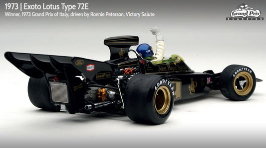 Exoto 1:18 scale item GPC97037 Grand Prix Classics Collection Lotus Type 72E - Ronnie Peterson