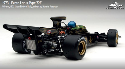 Exoto 1:18 scale item GPC97031 Grand Prix Classics Collection Lotus Type 72E - Ronnie Peterson