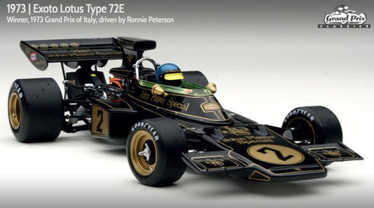 Exoto 1:18 scale item GPC97031 Grand Prix Classics Collection Lotus Type 72E - Ronnie Peterson