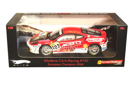 Hot Wheels scala 1:18 articolo L7113 Elite Ferrari F430 Challenge Modena Cars Racing Edizione Limitata