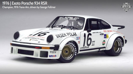 Exoto scala 1:18 articolo RLG18094 Racing Legends Collection Porsche 934 RSR - George Follmer