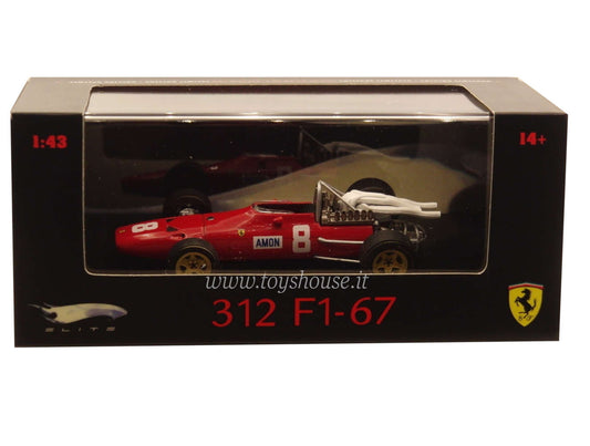 Hot Wheels 1:43 scale item N5589 Elite Ferrari 312 F1-67 Amon 1967 (Winner of the Silverstone GP) Limited Edition 10,000 pcs