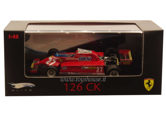 Hot Wheels scala 1:43 articolo P9945 Elite Ferrari 126 CK Villeneuve 1981 (Vince GP Monaco) Ed.Lim. 10000 pz