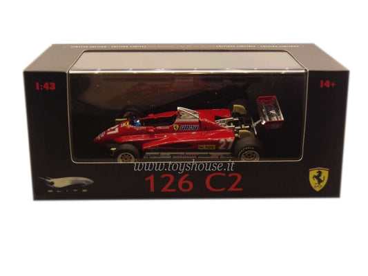 Hot Wheels scala 1:43 articolo N5580 Elite Ferrari 126 C2 Villeneuve 1982 (GP Imola) Ed.Lim. 10000 pz