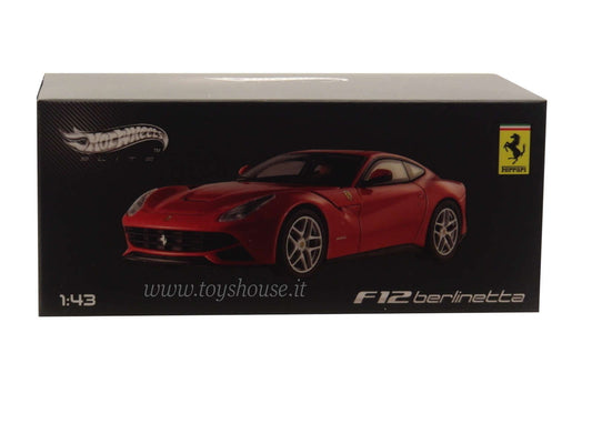 Hot Wheels 1:43 Scale Item X5499 Elite Ferrari F12 Berlinetta 2012