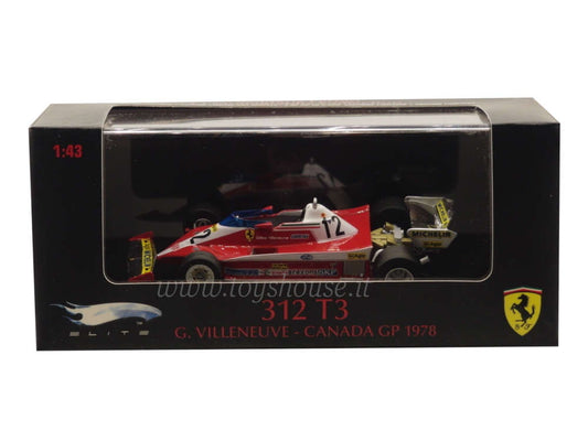 Hot Wheels 1:43 scale item T6272 Elite Ferrari 312 T3 Villeneuve 1978 (Winner of the Canadian GP) Limited Edition 5000 pcs