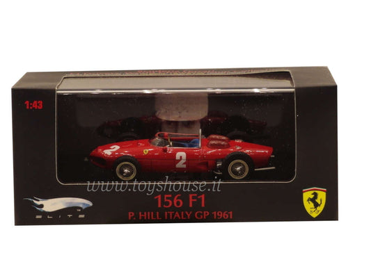 Hot Wheels scala 1:43 articolo T6278 Elite Ferrari 156 Hill 1961 (Vince GP Italia) Ed.Lim. 5000 pz