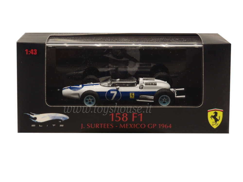 Hot Wheels scala 1:43 articolo T6279 Elite Ferrari 158 Surtees 1964 (GP Messico) Ed.Lim. 5000 pz