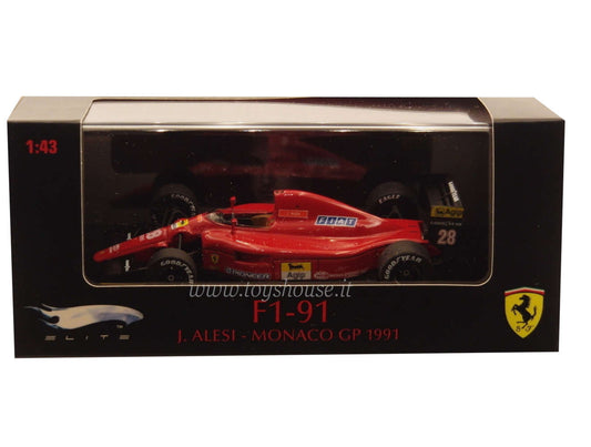 Hot Wheels 1:43 scale item T6280 Elite Ferrari F1-91 (641/2) Alesi 1991 (GP Monaco) Limited Edition 5000 pcs