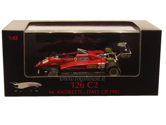 Hot Wheels 1:43 scale item T6939 Elite Ferrari 126 C2 Andretti 1982 (Italian GP) Limited Edition 5000 pcs