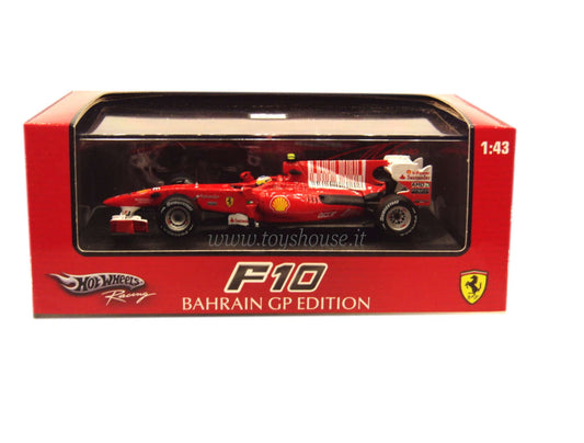Hot Wheels 1:43 scale item T6289 Racing Ferrari F10 Alonso 2010 (Bahrain GP)
