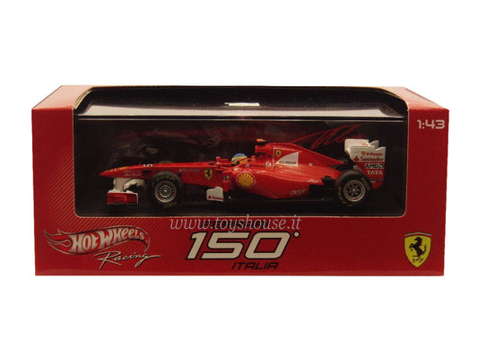 Hot Wheels 1:43 scale item W1075 Racing Ferrari F2011 Alonso 2011 (150th Anniversary of the Unification of Italy)
