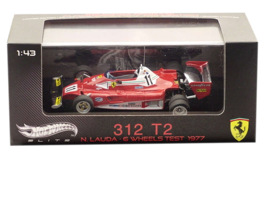 Hot Wheels 1:43 scale item V8380 Elite Ferrari 312 T2 Lauda 1977 (6 Test Wheels) Limited Edition 5000 pcs
