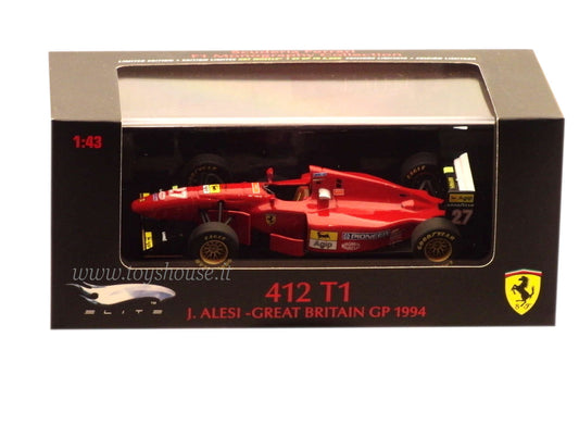 Hot Wheels 1:43 scale item T6284 Elite Ferrari 412 T1 Alesi 1994 (British GP) Limited Edition 5000 pcs