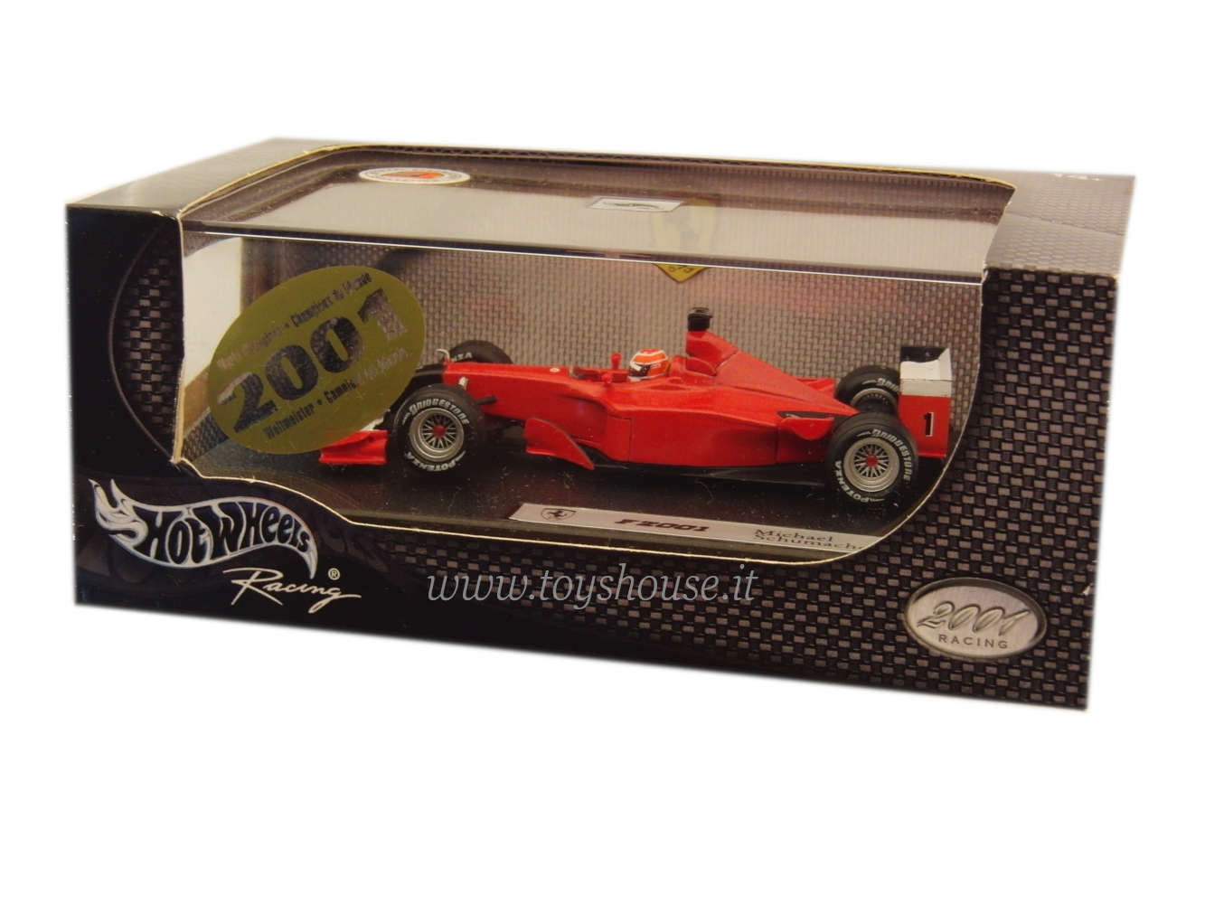 Hot Wheels 1:43 scale item 50213 Racing Ferrari F2001 Schumacher 2001 (No Decals GP Monza 9/11 Black Nose)