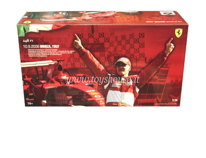Hot Wheels 1:18 scale item J2994 Racing Ferrari 248 F1 Last Victory in Europe GP Monza w/leather base Limited Edition 9290 pcs