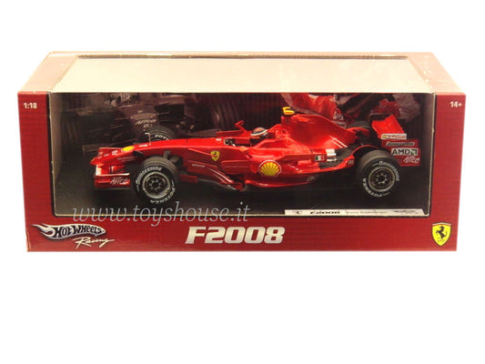Hot Wheels 1:18 scale item L8781 Racing Ferrari F2008 Raikkonen 2008