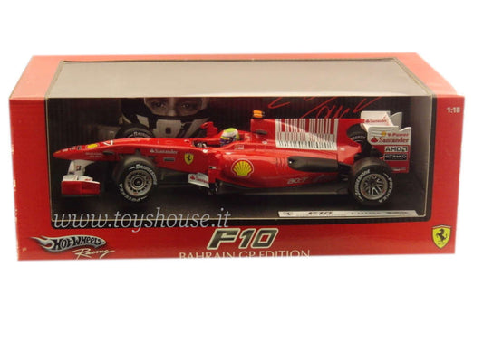 Hot Wheels 1:18 scale item T6288 Racing Ferrari F10 Massa 2010 (Bahrain GP)