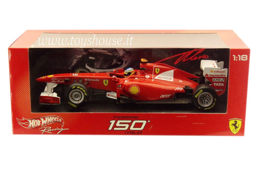 Hot Wheels 1:18 scale item W1073 Racing Ferrari F2011 Alonso 2011 (150th Anniversary of the Unification of Italy)