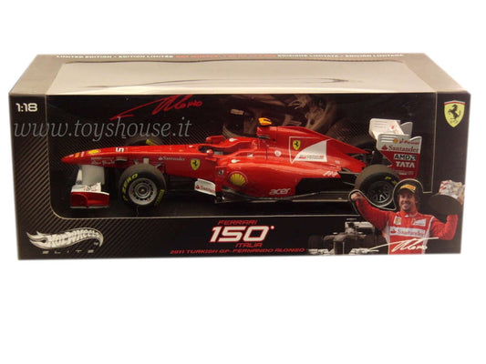 Hot Wheels 1:18 scale item W1198 Elite Ferrari F2011 Alonso 2011 (150th Anniversary of the Unification of Italy) Limited Edition 5000 pcs