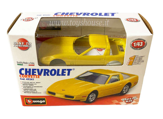 Bburago scala 1:43 articolo 49241 1:43 Kit Collection Chevrolet Corvette