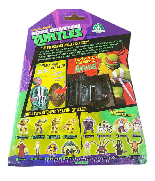 Teenage Mutant Ninja Turtles Nickelodeon Battle Shell Raffaello Giochi Preziosi Action Figure