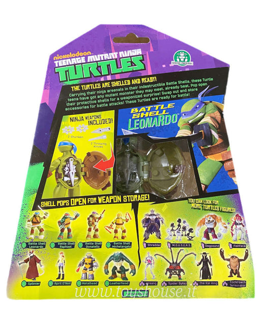 Teenage Mutant Ninja Turtles Nickelodeon Battle Shell Leonardo Giochi Preziosi Action Figure