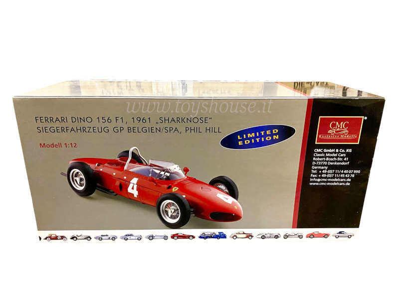 CMC scala 1:12 articolo C007 Ferrari F1 Dino 156 Sharknose Phil Hill GP SPA Belgio 1961 Edizione Limitata 500 pezzi