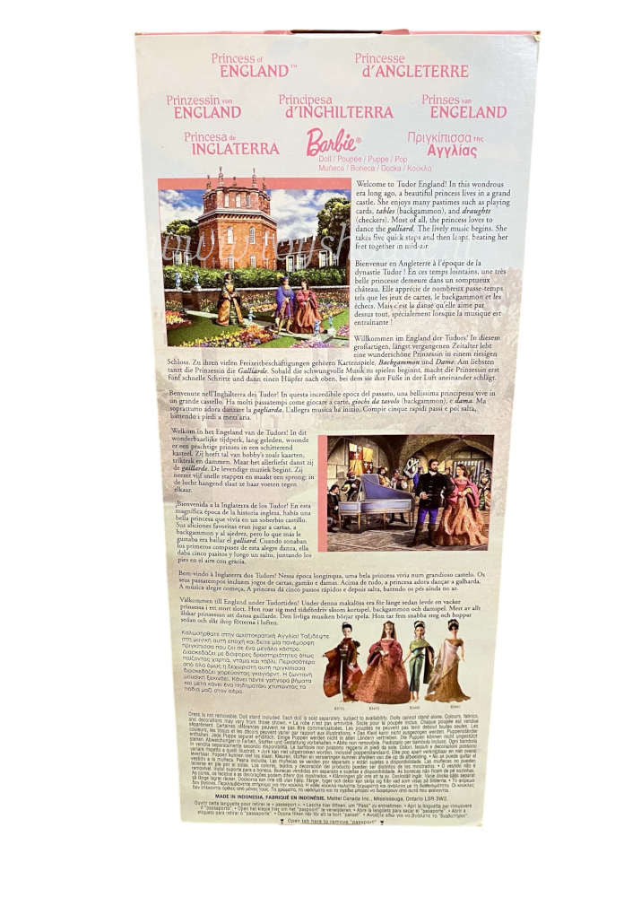 Barbie Principessa Inglese B3459 Collezione Le Principesse del Mondo Pink Label