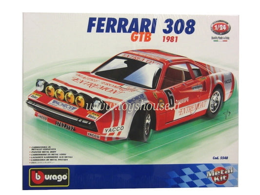 Bburago scala 1:24 articolo 5548 Bijoux Kit Ferrari 308 GTB