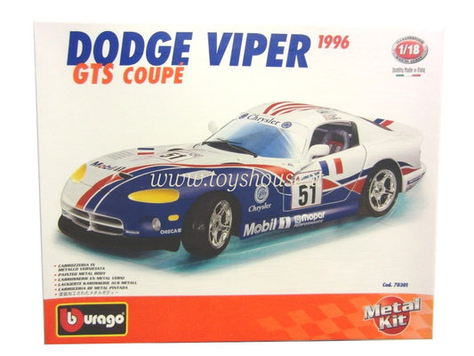 Bburago scala 1:18 articolo 70301 Kit Collection Dodge Viper GTS Coupé