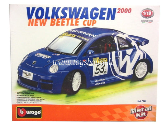 Bburago 1:18 scale item 7029 Kit Collection Volkswagen New Beetle "New Beetle Cup"