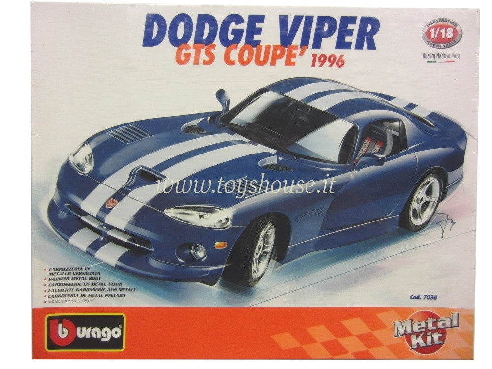 Bburago scala 1:18 articolo 7030 Kit Collection Dodge Viper GTS Coupé