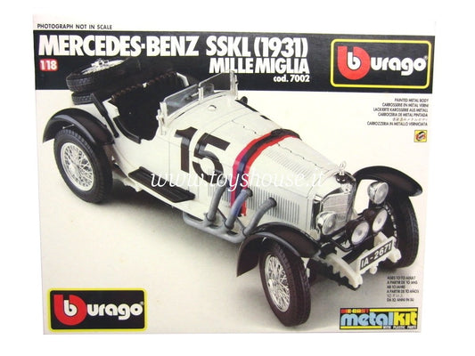 Bburago 1:18 scale item 7002 Kit Collection Mercedes Benz SSKL Mille Miglia