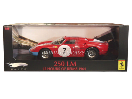 Hot Wheels 1:18 scale article T6261 Elite Ferrari 250 LM 1964 (12h of Reims) Ed.Lim. 5000 pcs