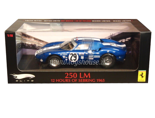 Hot Wheels scala 1:18 articolo T6262 Elite Ferrari 250 LM 1965 (12h of Sebring) Ed.Lim. 5000 pz