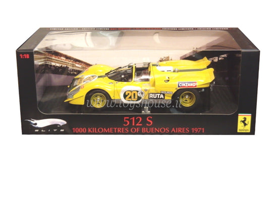 Hot Wheels scala 1:18 articolo T6929 Elite Ferrari 512 S 1971 (1000 Km of Buenos Aires) Ed.Lim. 5000 pz