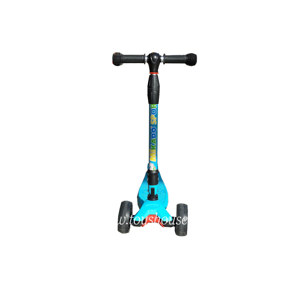 Mikado 3 Flashing Wheels Monopattino 3 Ruote con Sterzo Regolabile e Telaio in Alluminio peso massimo 60kg