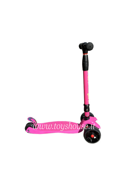 Mikado 3 Flashing Wheels Monopattino 3 Ruote con Sterzo Regolabile e Telaio in Alluminio peso massimo 60kg