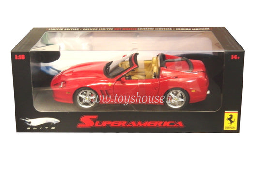 Hot Wheels 1:18 Scale Item J2921 Elite Ferrari Superamerica Limited Edition