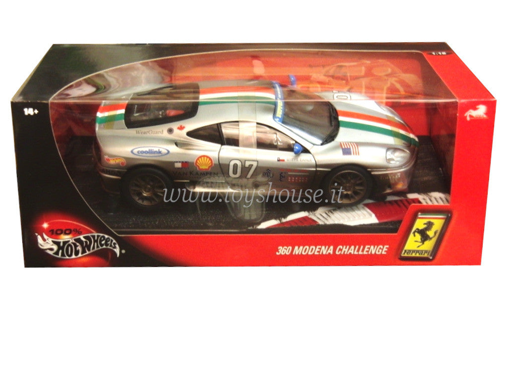 Hot Wheels 1:18 scale item 29751 Foundation Ferrari 360 Modena Challenge Stradale After Race Version